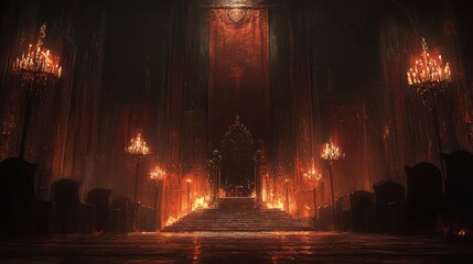 The Dark Lord's Throne Room - Sinister Atmosphere with Shadowed Power