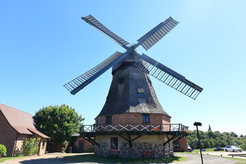 Windmühle in der Stadt Malchow in Mecklenburg
