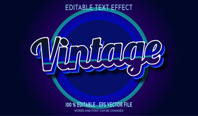 vintage editable text effect