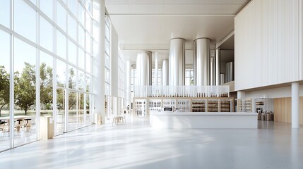 A modern brewery with transparent fermentation tanks and holographic tasting rooms, crafting unique flavors