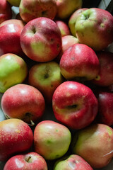red apples in a market