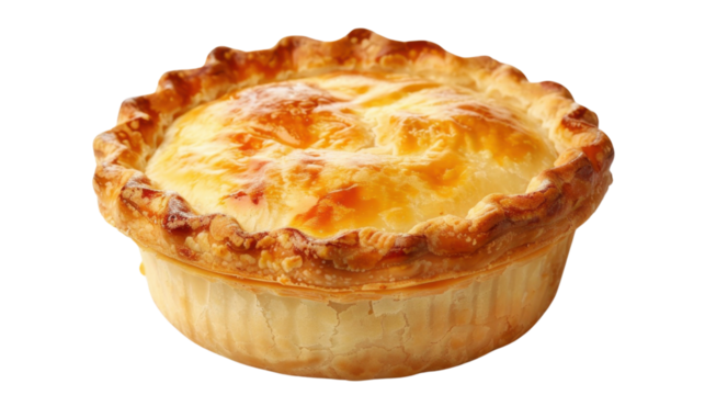 Meat pie on transparent background