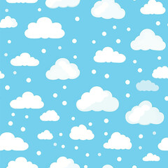 Whimsical cloud pattern design