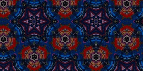 Abstract Kaleidoscope Geometry Psychedelic Art Pattern Background Wallpaper