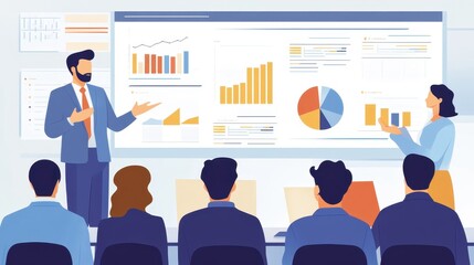 Business Presentation with Charts and Graphs