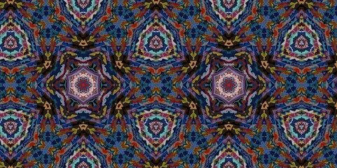 Abstract Kaleidoscope Geometry Psychedelic Art Pattern Background Wallpaper