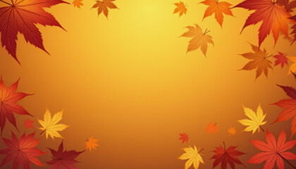 Obraz premium Autumn Leaves Background with Fall Foliage, Perfect for Seasonal Design and Greeting Cards