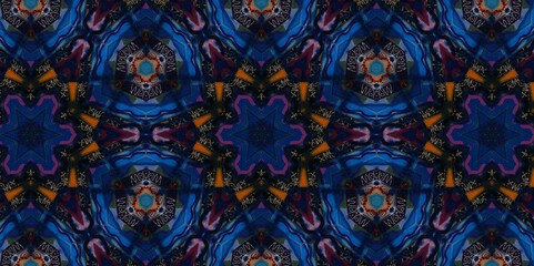 Abstract Kaleidoscope Geometry Psychedelic Art Pattern Background Wallpaper