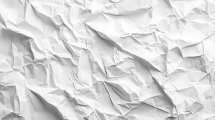 Obraz premium A close-up of white crumpled paper texture, offering a wrinkled and textured background for various design elements.