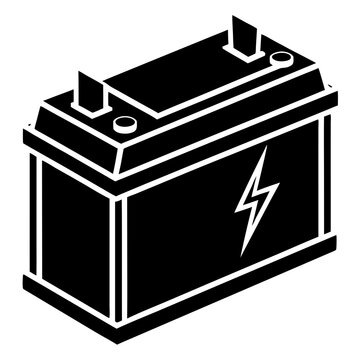 recommend clip art:  Car Battery icon vector silhouette 