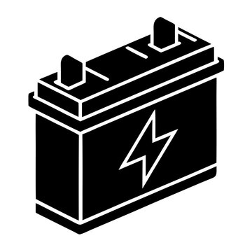 recommend clip art:  Car Battery icon vector silhouette 