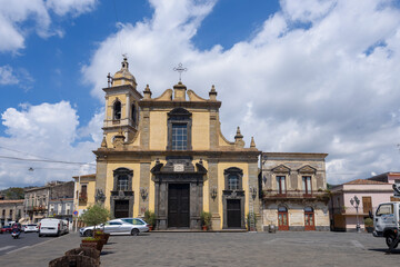 Fototapeta premium Church Santa Maria Della Grazie, Saint Maria of Grace, Linguaglossa, Linguagrossa, Sicily Italy