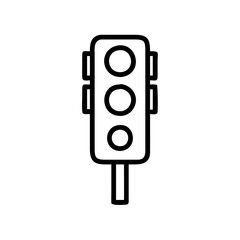 Traffic light outline icon vector