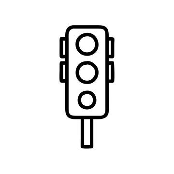 recommend clip art: Traffic light outline icon vector
