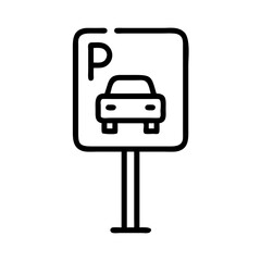 parking sign icon vector illustration 