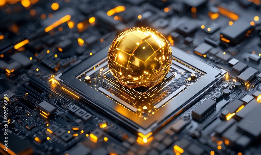 Poster quantum computing lab for financial modeling, a high-tech environment featuring advanced quantum pro