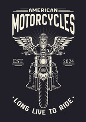 Vintage motorcycle club logo. Vector Eps 10