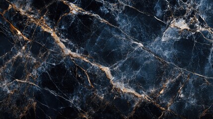 Naklejka premium A dark marble surface with bold, natural veining patterns, providing a luxurious and timeless texture for a sleek background