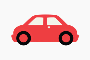 Simple red car illustration