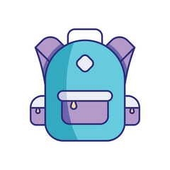 Backpack vector icon