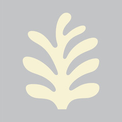 Abstract beige leaf design