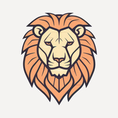 Fototapeta premium Bold lion head illustration
