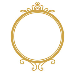 Golden mirror frame Illustration 