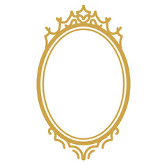 Golden mirror frame Illustration 