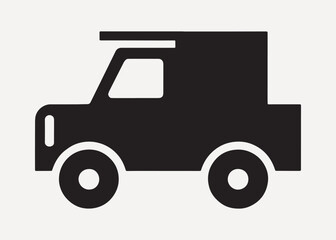 Minimalist truck icon silhouette