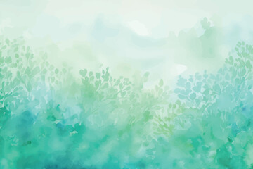 Serene watercolor foliage background