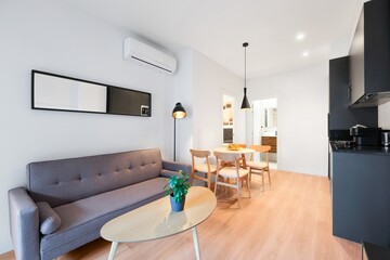 Modern and bright vacation apartment interior