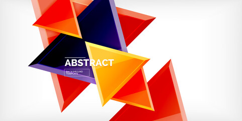 Triangle glass shapes geometric abstract background. Vector Illustration For Wallpaper, Banner, Background, Card, Book Illustration, landing page