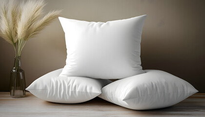 Customize your home decor with this clean pillow mockup featuring a customizable design.
