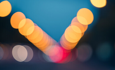 Abstract bokeh light effect in vibrant colors