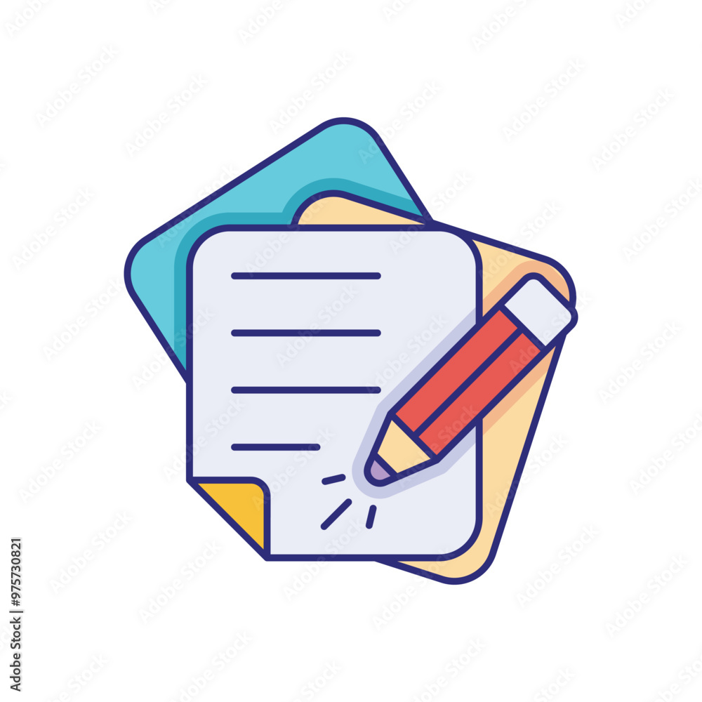 Wall mural exam vector icon