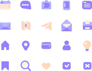 set of vector interface icons