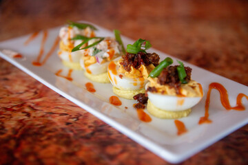 Deviled Eggs at a Wine Bar