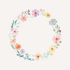 Delicate floral wreath illustration © Rawpixel.com