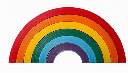 Obraz premium Vibrant Rainbow Slice with Clear Background