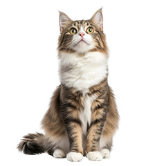 Cute Cat Sitting Looking Up