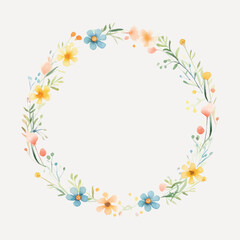 Floral wreath watercolor design