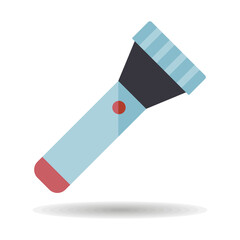 Flashlight vector isolated icon. Camping sign