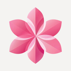 Geometric pink flower vector illustration