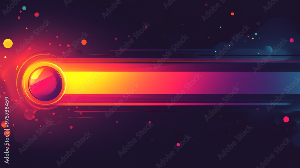 Aufkleber abstract background with a colorful circle and yellow and red glow.