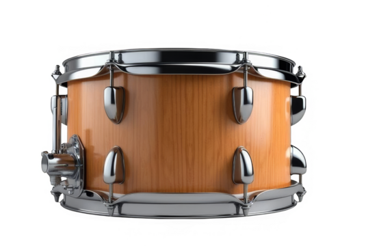 Wooden Tom-Tom Drum Percussion Instrument Isolated on Transparent Background Cutout, PNG File
