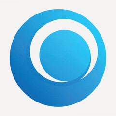 Modern abstract blue circle logo