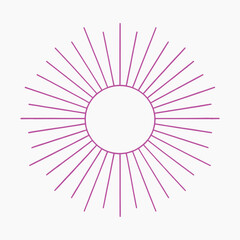 Pink radial lines sunburst