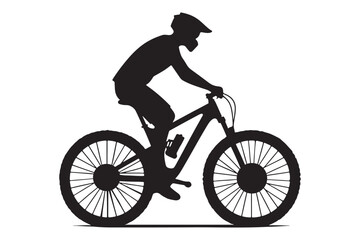 Cycling Silhouette Vector Graphic Design