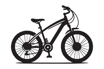 Cyclist Silhouette Vector Art Design