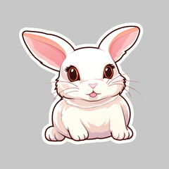 Cute cartoon bunny sticker